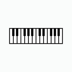 Piano Icon. Music Instrument Symbol for Design, Presentation, Website or Apps Elements.