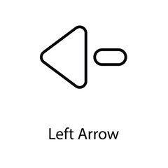 Left arrow icon design stock illustration