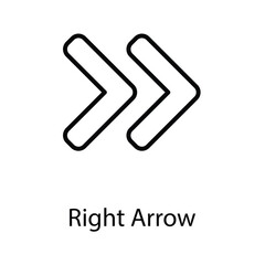 Right arrow icon design stock illustration