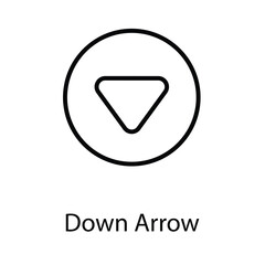 Down arrow icon design stock illustration