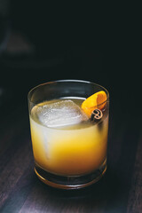 Cocktail with fruit garnish