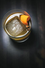 Cocktail with fruit garnish