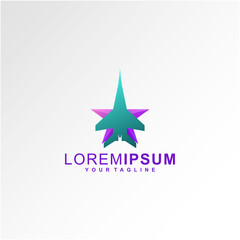 Obraz premium Abstract Star Jet Plane