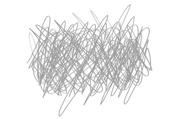 Chaotic pattern on white. Tangled texture with lines. Hand drawn dinamic scrawls. Background with lines and waves. Print for banners, posters, flyers and textiles. Black and white illustration