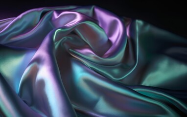 Holographic silk iridescent texture, Generative AI