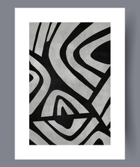 Abstract minimalism experimental tracery wall art print. Wall artwork for interior design. Printable minimal abstract minimalism poster. Contemporary decorative background with tracery.