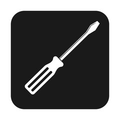 Simple illustration of slotted common blade screwdriver flat for apps and websites