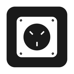 Simple illustration of socket plug icon isolated on background