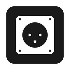 Simple illustration of socket plug icon isolated on background