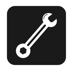 Simple illustration of spanner icon for apps and websites Concept of work tool