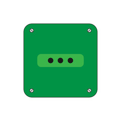 Fototapeta premium Simple illustration of socket plug icon isolated on background