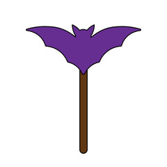 Simple illustration of sweet candy on a stick for halloween day