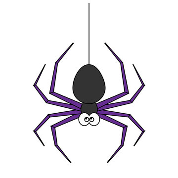 Simple illustration of spider for Happy Halloween Day