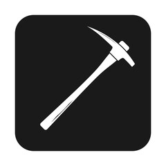 Simple mining pickaxe equipment tool isolated symbol