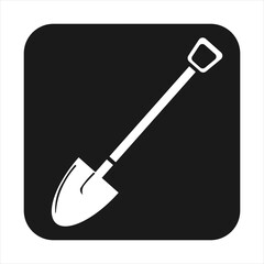 Simple shovel icon illustration Concept of work tools