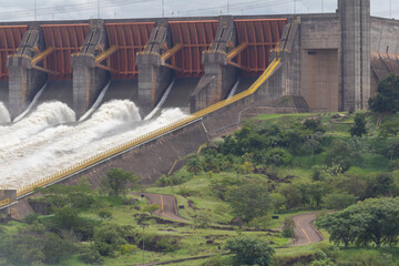 dam on the river -  Foz do guaçu/PR - Brazil