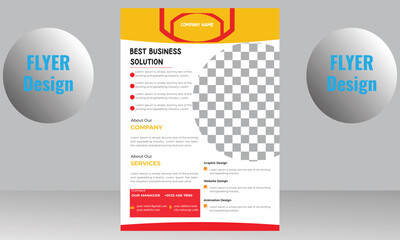 
professional business flyer template design. Illustrator file