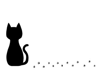 猫と足跡