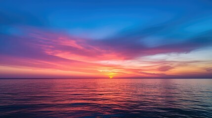 Obraz na płótnie Canvas sunset over the sea, generative AI