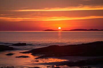 sunset over the sea, generative AI