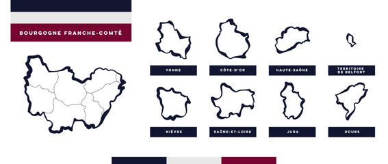 Régions et départements de Bourgogne-Franche-Comté