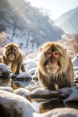 Naklejka premium Macaque