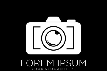 camera photography logo icon vector template	
