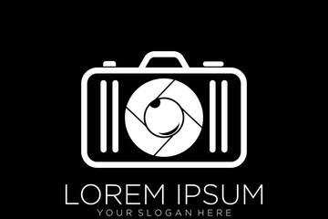 camera photography logo icon vector template	
