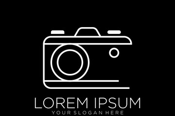 camera photography logo icon vector template	
