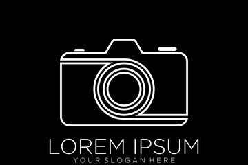 camera photography logo icon vector template	

