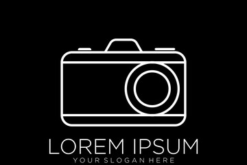 camera photography logo icon vector template	
