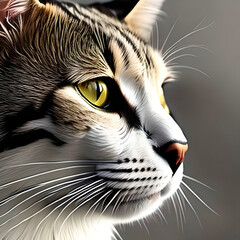 close up portrait of a cat