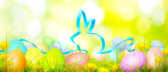 Funny Easter bunny. Happy Easter holiday concept. - 584344548