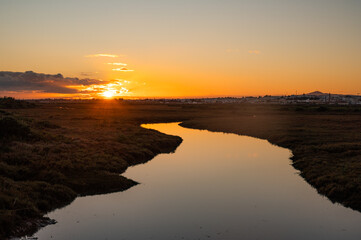 Fototapeta premium Sunset Ria Formosa 