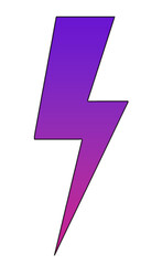 Lightning bolt icon with purple gradient