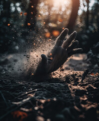 Fist Punch Through Soil-Hand Gesture-Generative AI