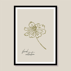 Botanical vector illustration. Art for for postcards, wall art, banner, background, branding.