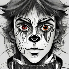 Portrait of a young man in close up.