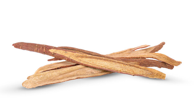 dried liquorice roots on transparent.