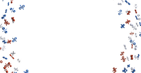 Blurred sale background. 3d