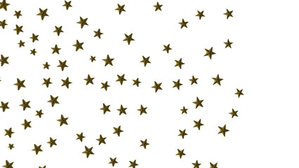 Stars - Holiday golden decoration, glitter frame isolated -