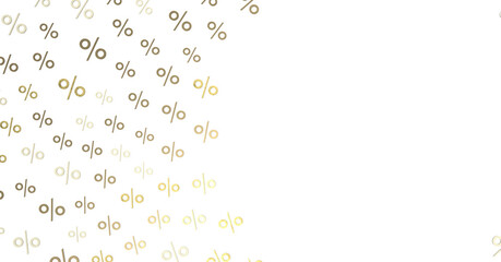 percent shopping digital in hand 3d.