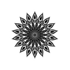 Circular pattern mandala for Coloring book page.