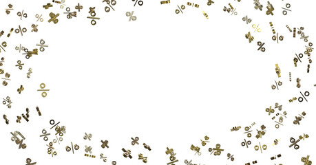 Sales icons floating in the air 3D rendering