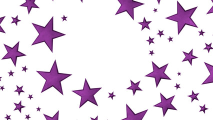 XMAS Stars - A gray whirlwind of magenta snowflakes and stars. New