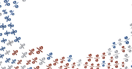 percent shopping digital in 3d. background - 3D percent rain illlustration