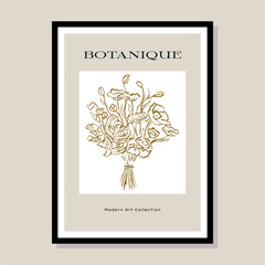 Botanical vector illustration. Art for for postcards, wall art, banner, background, branding.