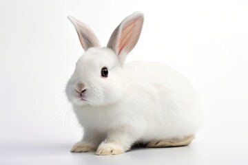 A bunny rabbit on a white background