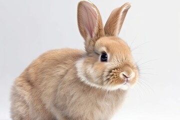 A bunny rabbit on a white background