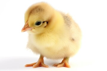 Obraz premium A baby chick on a white background